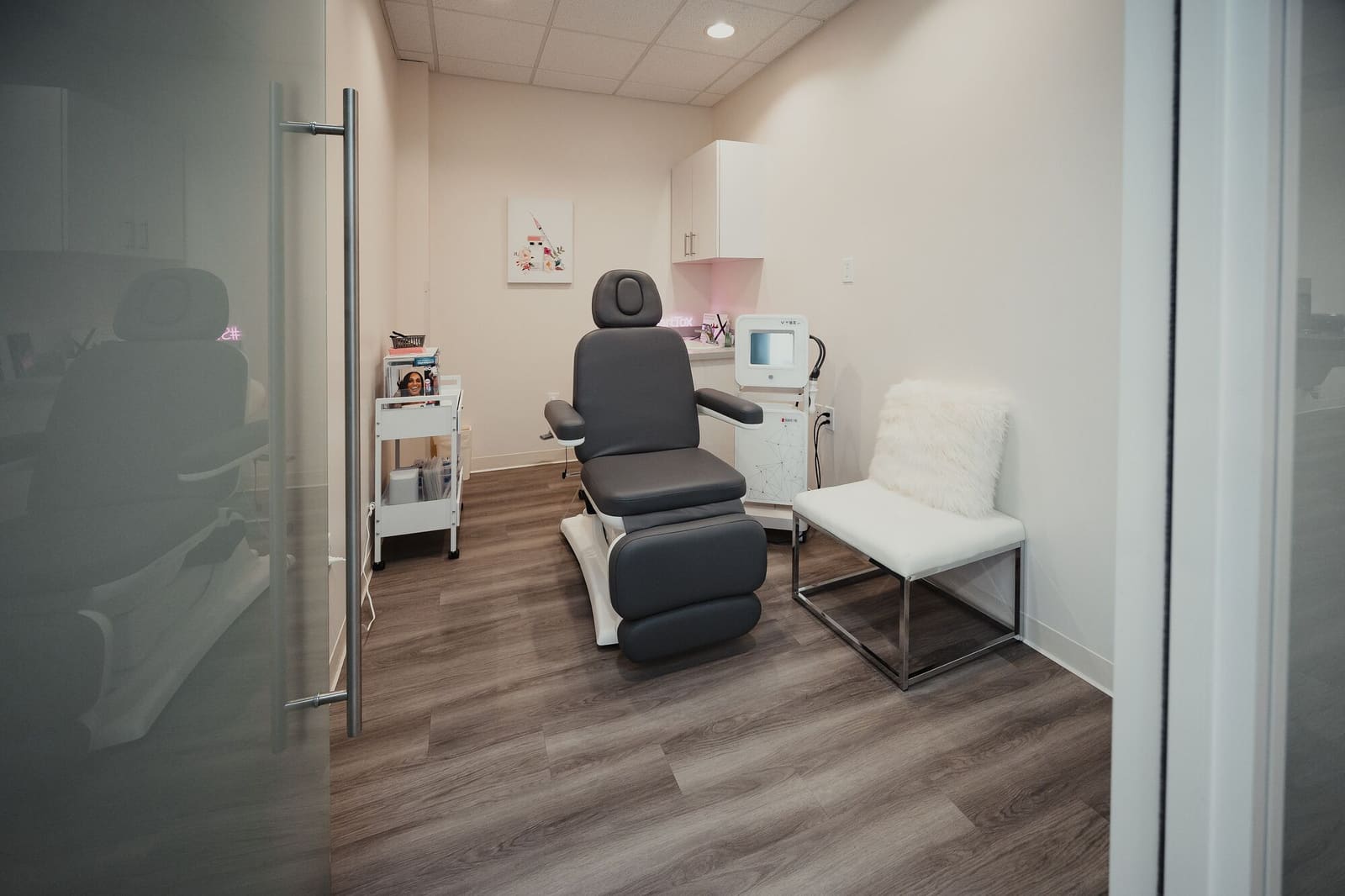 Facial treatment room at Skin Lab Med Spa in Falls Church, VA