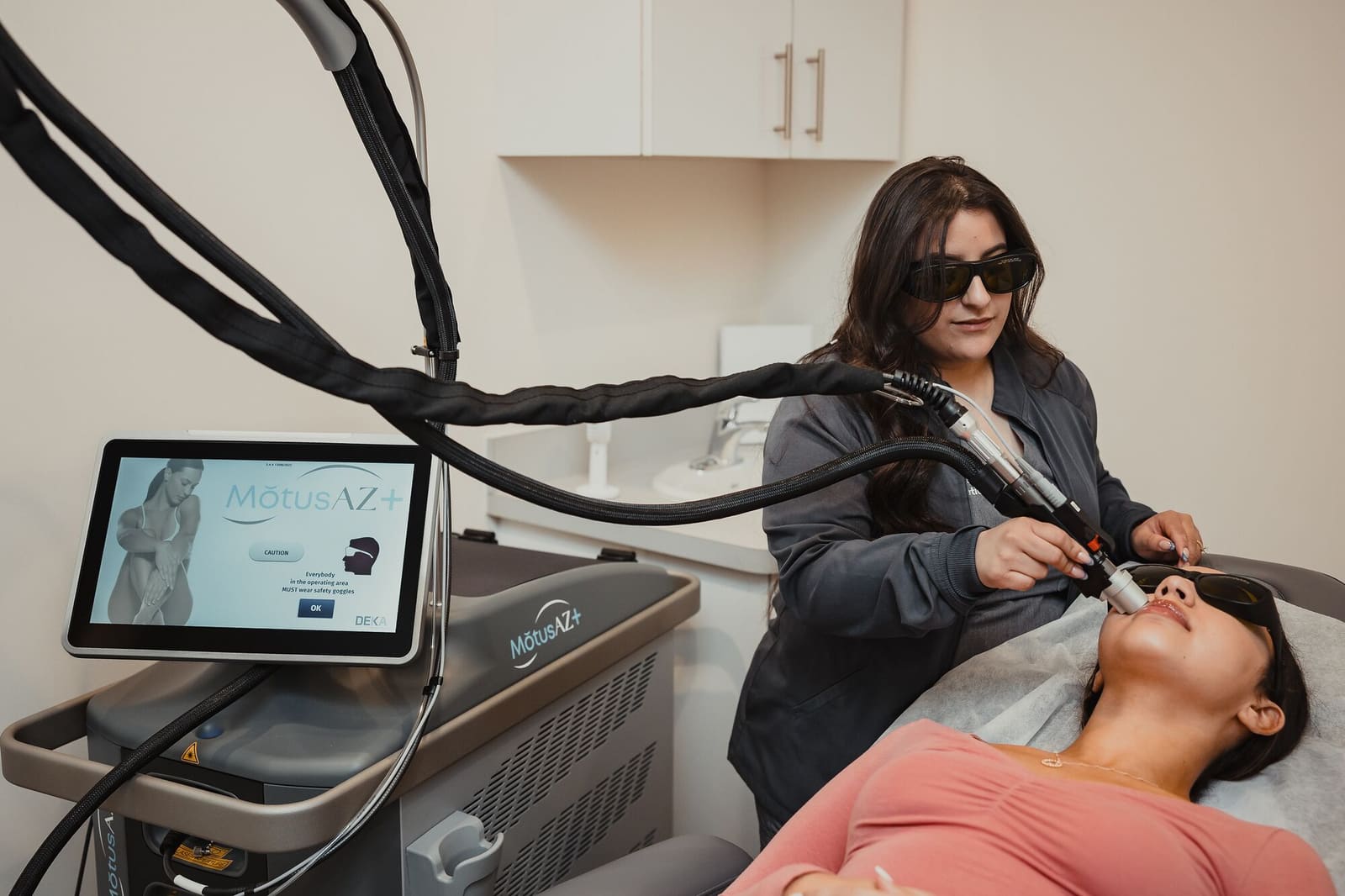 Motus AZ+ laser used for skin rejuvenation at Skin Lab Med Spa in Falls Church, VA