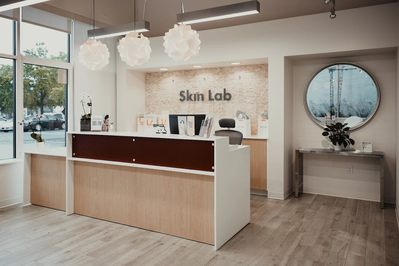 Reception area at Skin Lab Med Spa in Falls Church, VA